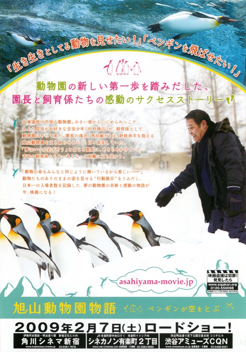 映画チラシサイト：旭山動物園物語 ペンギンが空をとぶ